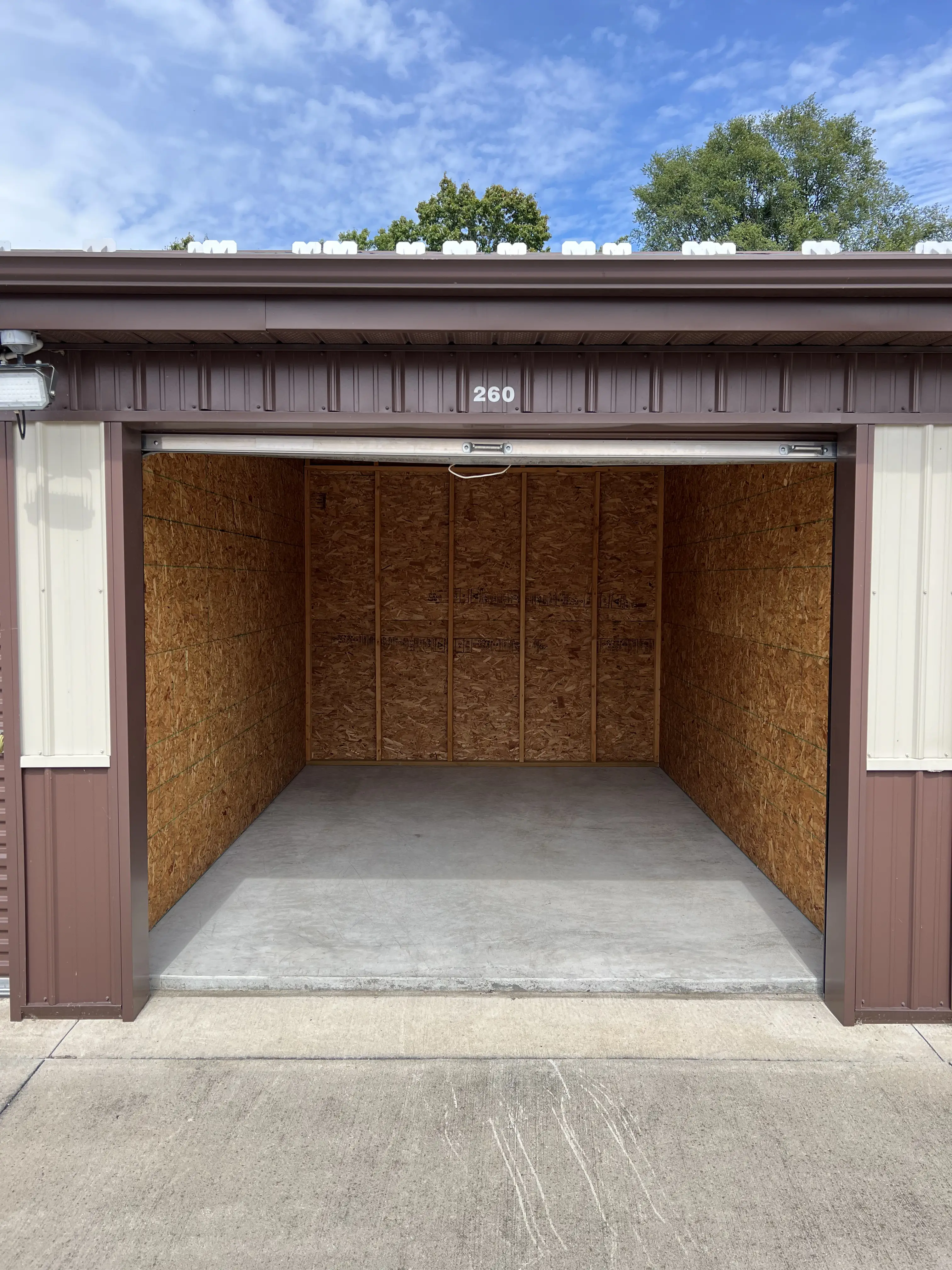 Drive-up storage units with convenient access