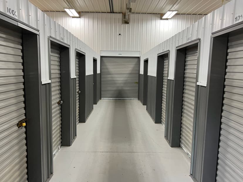 Clean climate-controlled units hallway